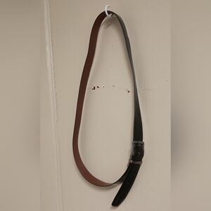 Men's Black & Brown Leather Belt-Plus Size